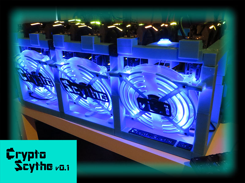 CryptoScythe 6GPU prototype mining rig